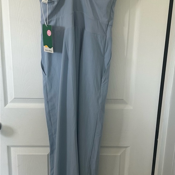 HALARA Blue Wide-Leg Jumpsuit with Spaghetti Straps - Picture 5 of 8